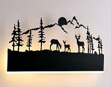 Светильник светодиодный Мелодия Света Горы 6235-16W 16Вт 220В Черный картинка 